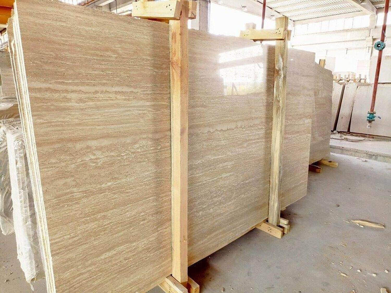 Travertine Slab — Vein & Cross Cut